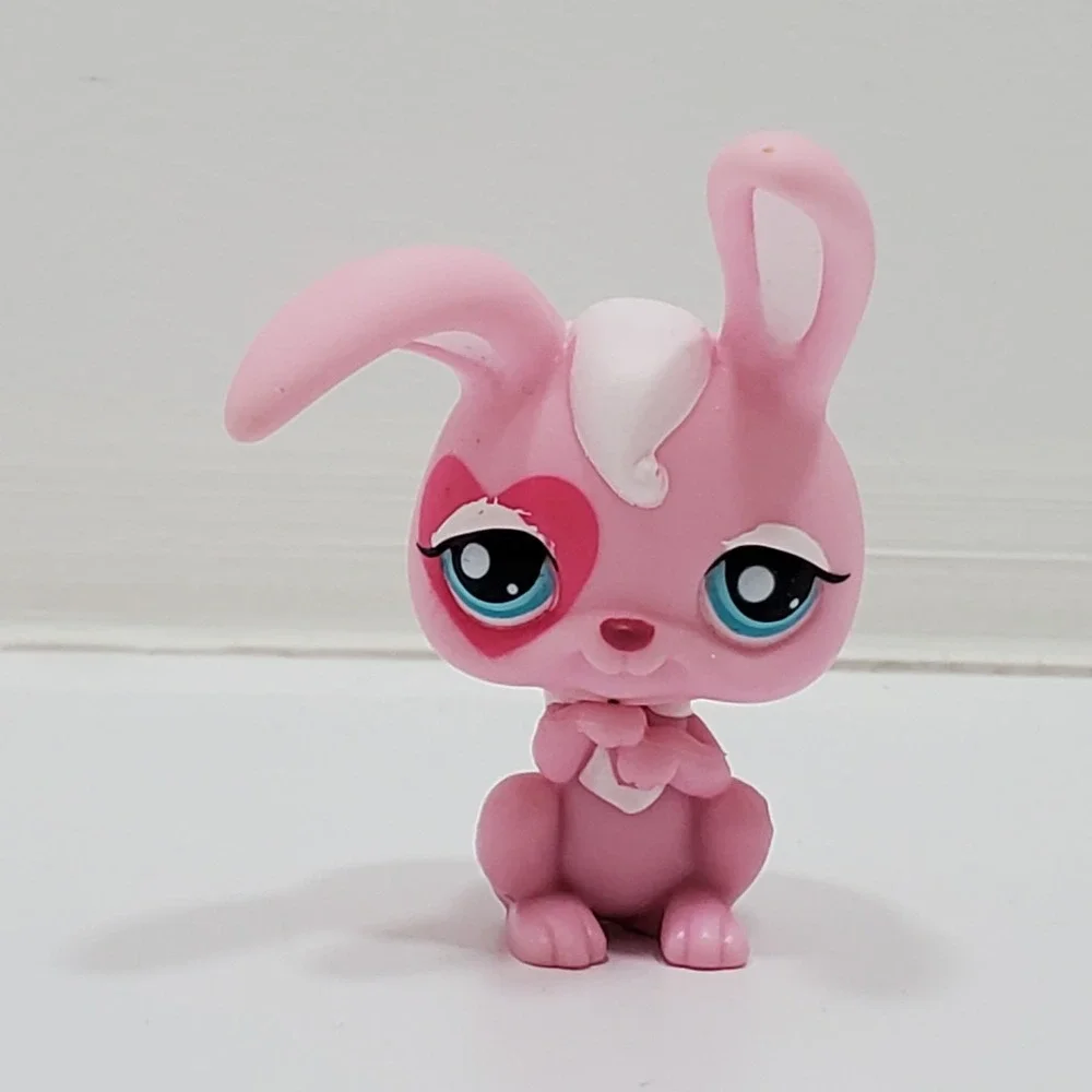 Littlest Pet Shop LPS Authentic NINTENDO DS #1966 Pink Rabbit Long Ears W/ Heart